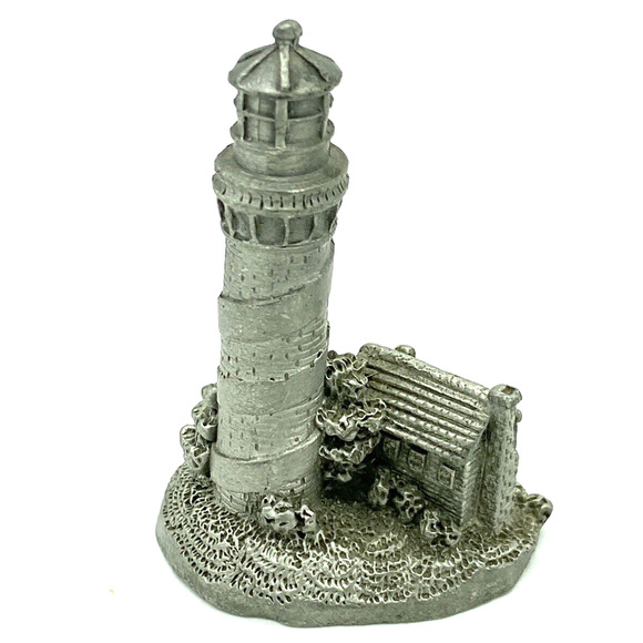 Vintage Spoontiques Pewter Lighthouse Statue Figurine #S671 - 2.5" tall - Picture 3 of 6